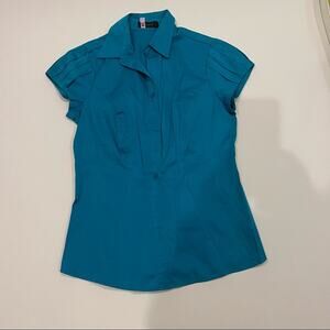 The Limited Pre loved buttoned down with pleated short Sleeves.
